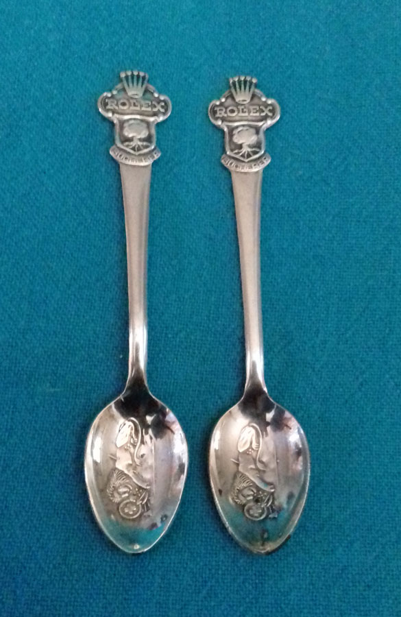 silver plate Rolex souvenir teaspoons 