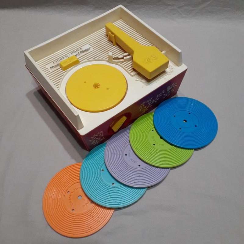 Fisher Price Music Box Record Player. Turntable And Records – Working 